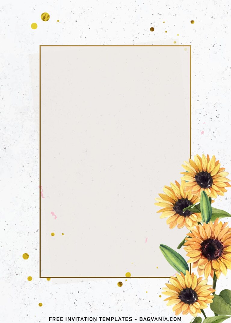 7+ Soft Watercolor Sunflower Birthday Invitation Templates | FREE ...
