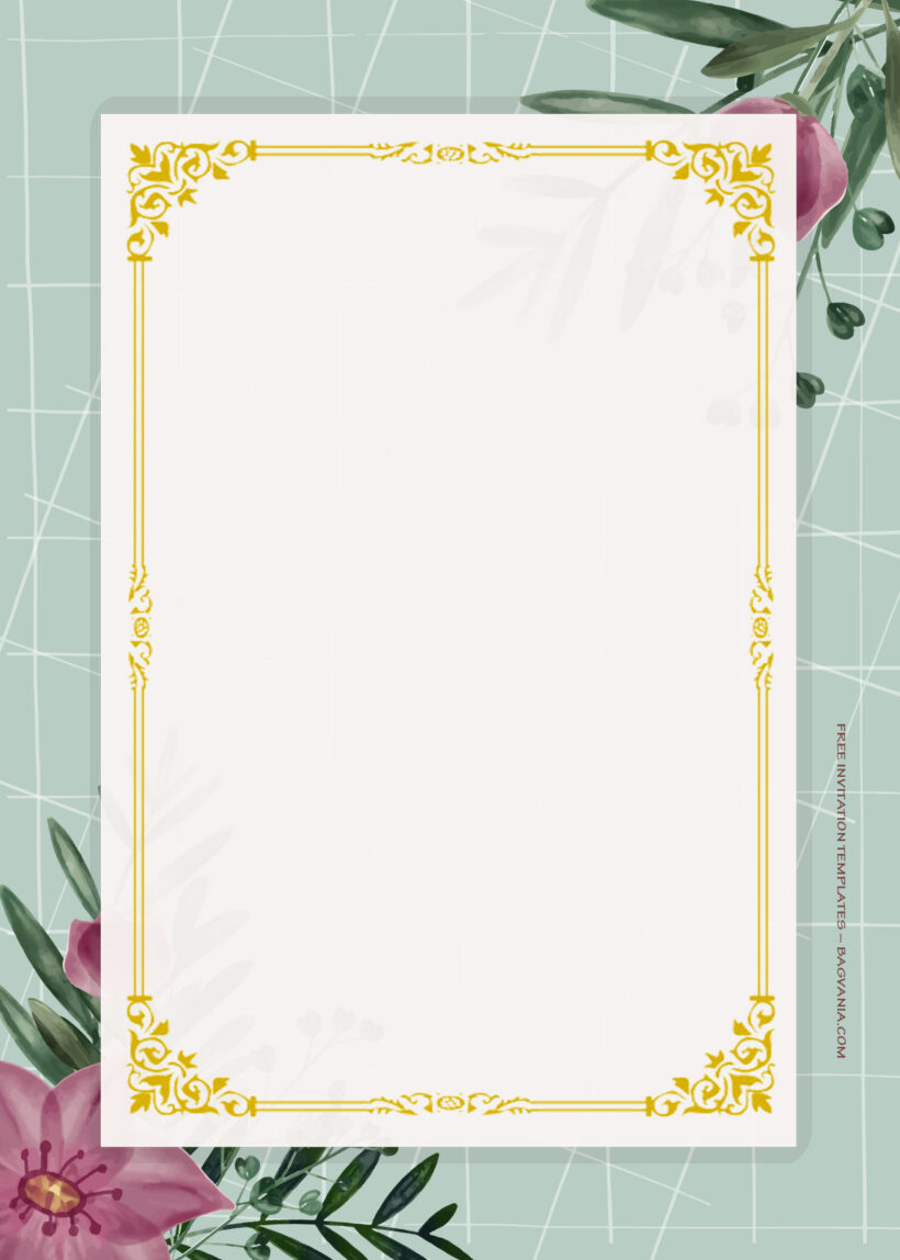 8+ Blooming Sky Gold Floral Wedding Invitation Templates Four