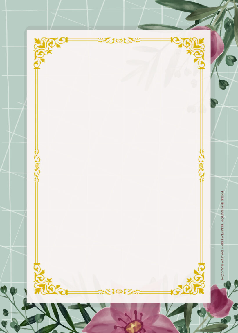 8+ Blooming Sky Gold Floral Wedding Invitation Templates Three