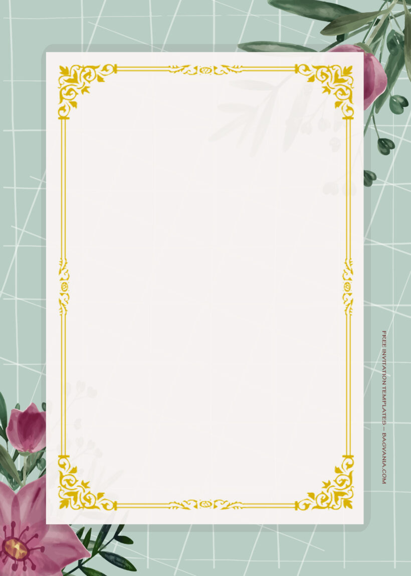 8+ Blooming Sky Gold Floral Wedding Invitation Templates Two