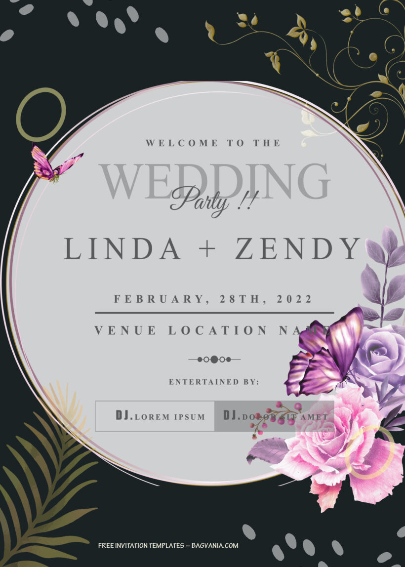 8+ Elegant Spring Gold Floral Wedding Invitation Templates Title