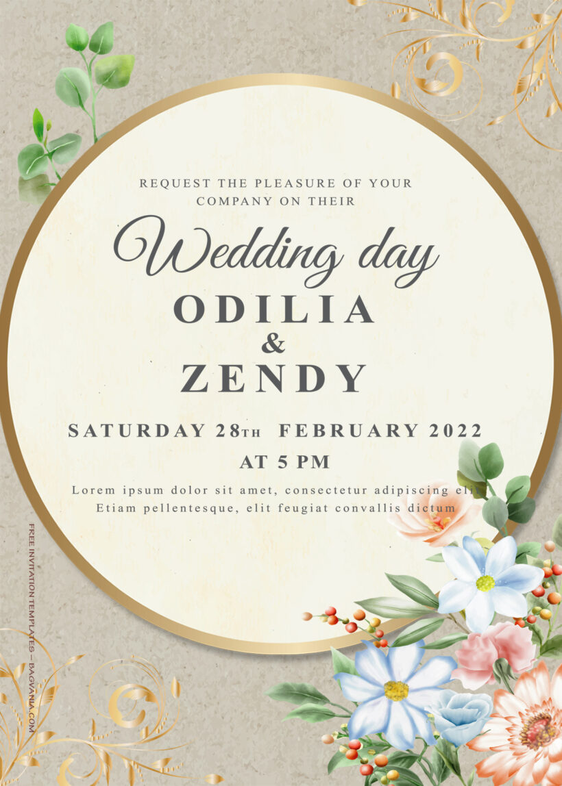 8+ Mystic Garden Gold Wedding Invitation Templates Title
