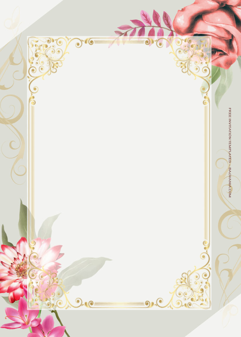 9+ Autumn Frenzy Gold Floral Wedding Invitation Templates Five