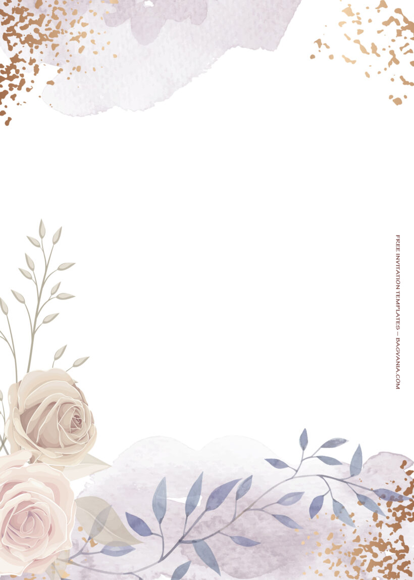 10+ Autumn In Roses Floral Wedding Invitation Templates eight