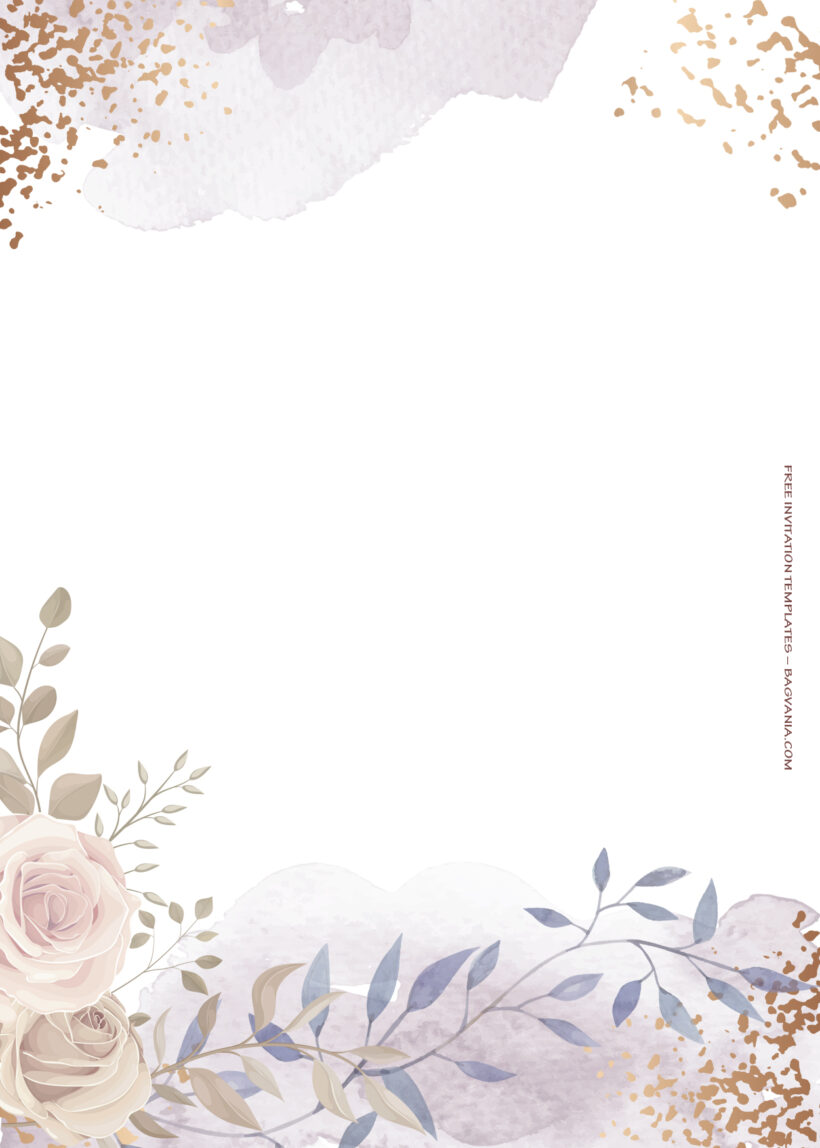 10+ Autumn In Roses Floral Wedding Invitation Templates Two
