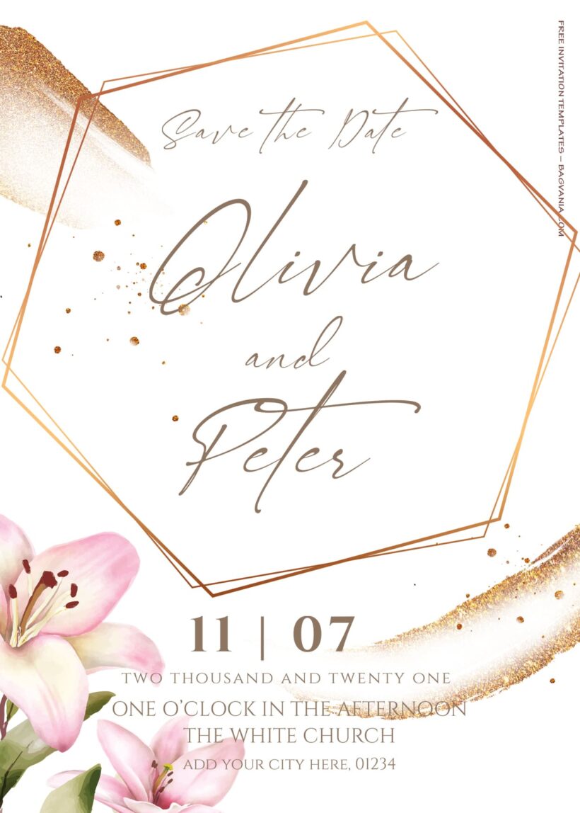 10+ Pink Tulips Floral Wedding Invitation Templates Title