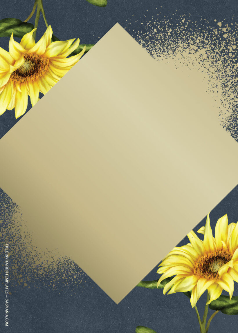 10+ Sunflower Rise Floral Wedding Invitation Templates Nine
