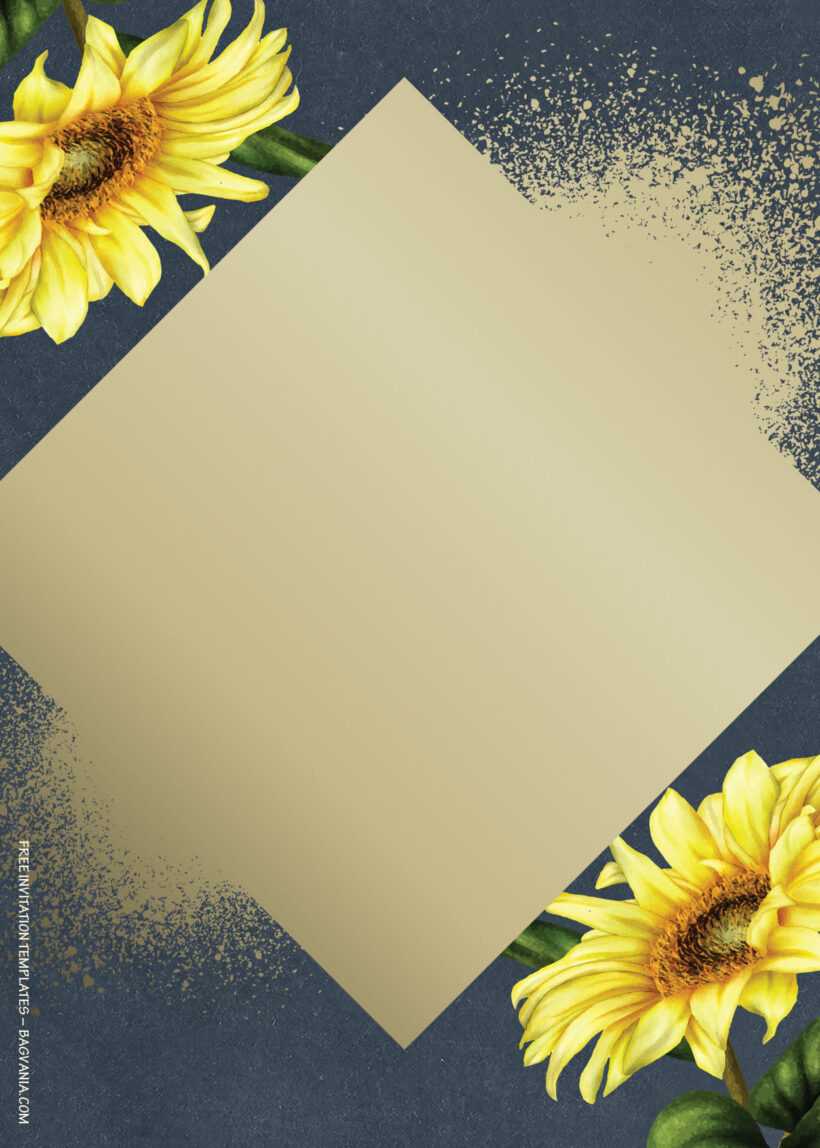 10+ Sunflower Rise Floral Wedding Invitation Templates One