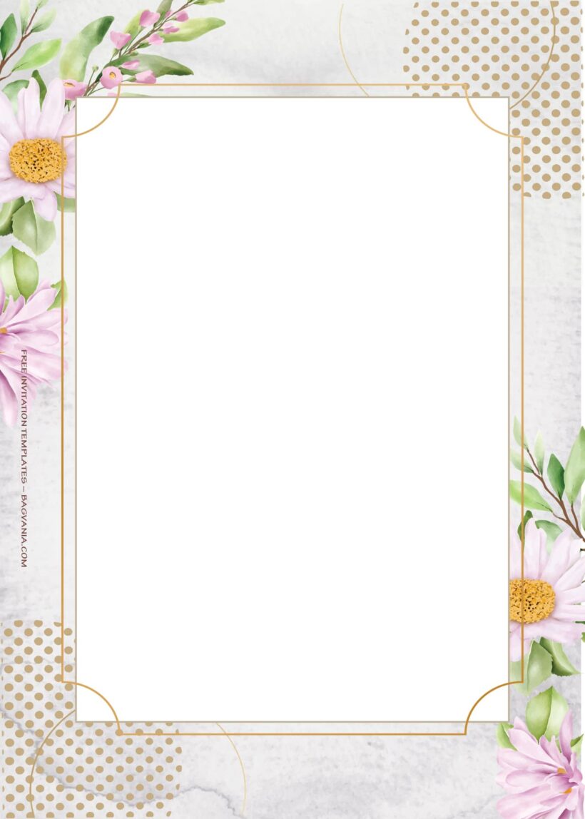 8+ Classical Spring Floral Wedding Invitation Templates Six