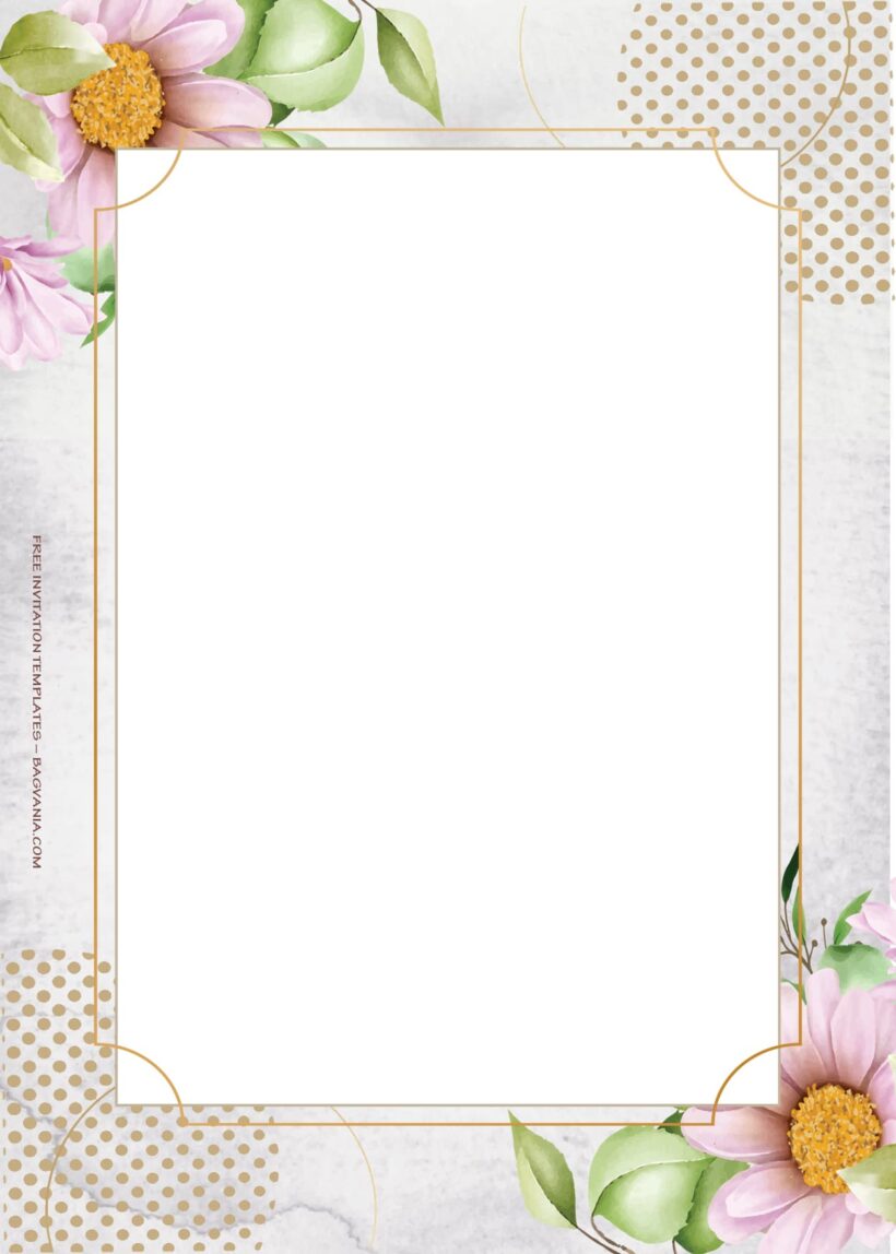 8+ Classical Spring Floral Wedding Invitation Templates Two