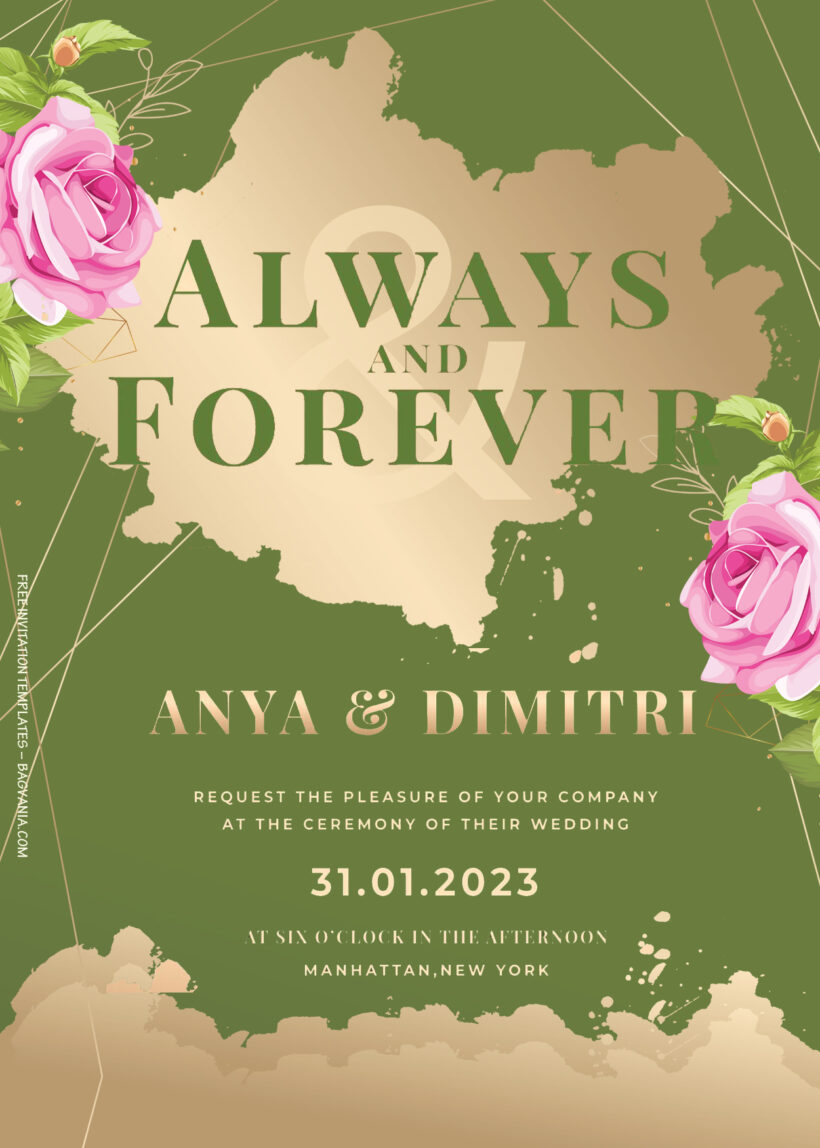 8+ Forever Roses Wedding Invitation Templates Title