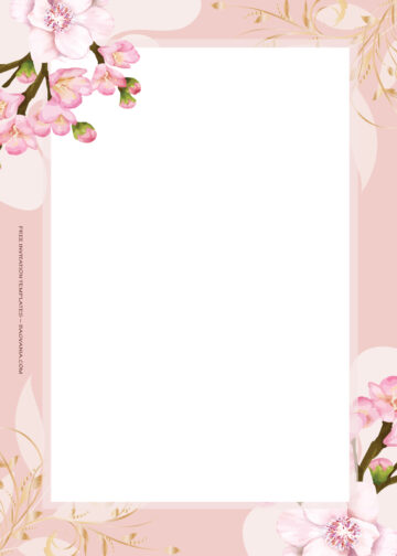 8+ Pink Blossom Floral Wedding Invitation Templates | Bagvania