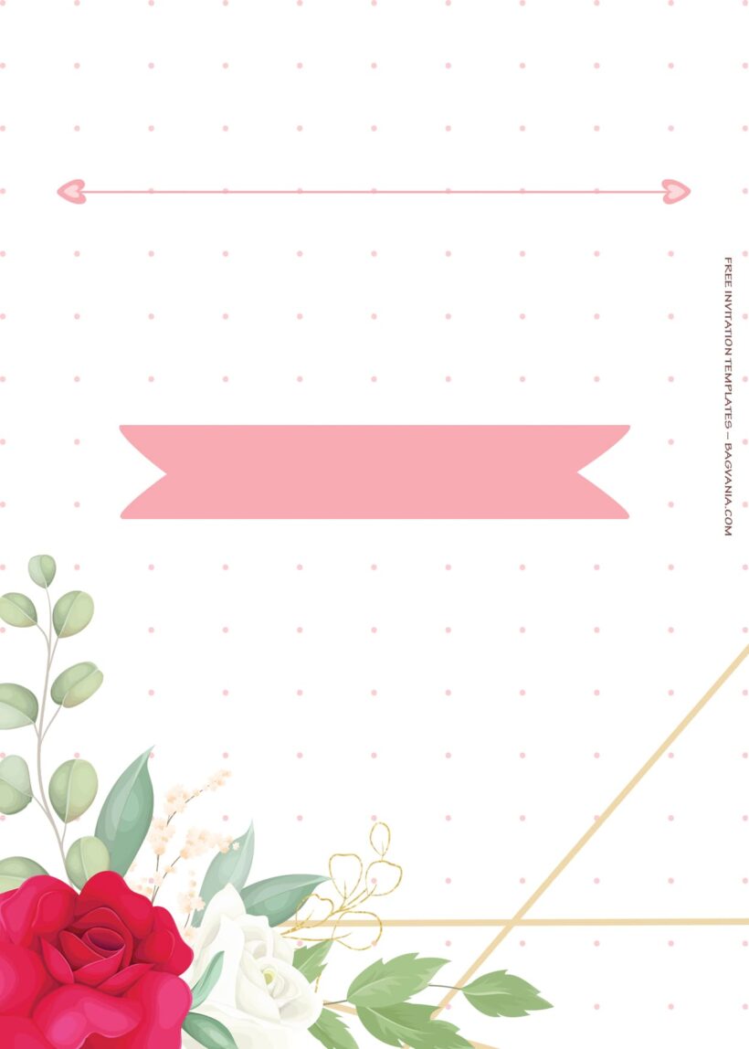 8+ Popping Roses Wedding Invitation Templates Four