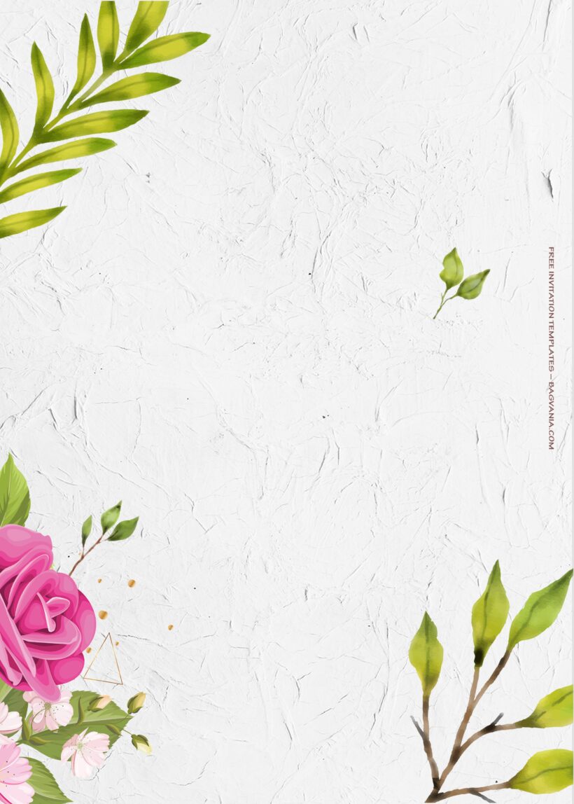 8+ Simple And Pretty Floral Wedding Invitation Templates Four