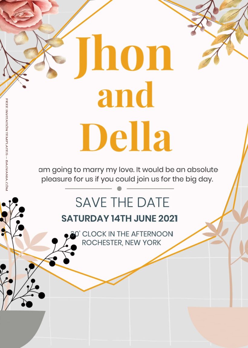 8+ Simple Garden Floral Wedding Invitation Templates Title