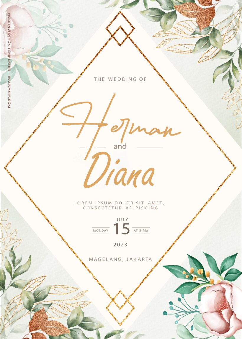 9+ Autumn Blast Floral Wedding Invitation Templates Title