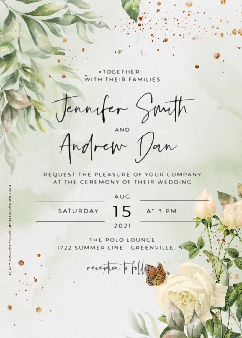 9+ Colorful Garden Floral Wedding Invitation Templates Title
