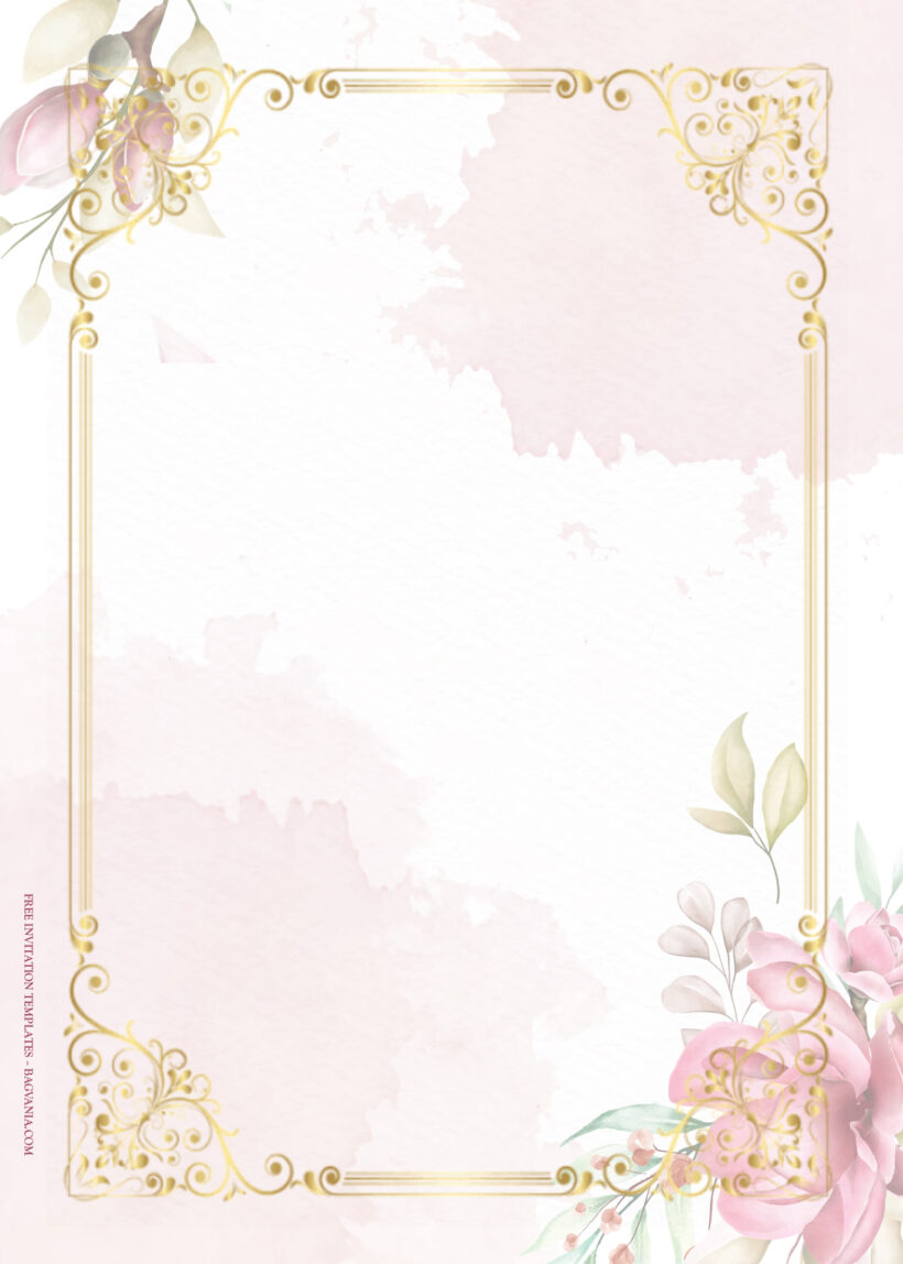9+ Fancy Pink Floral Wedding Invitation Templates Five