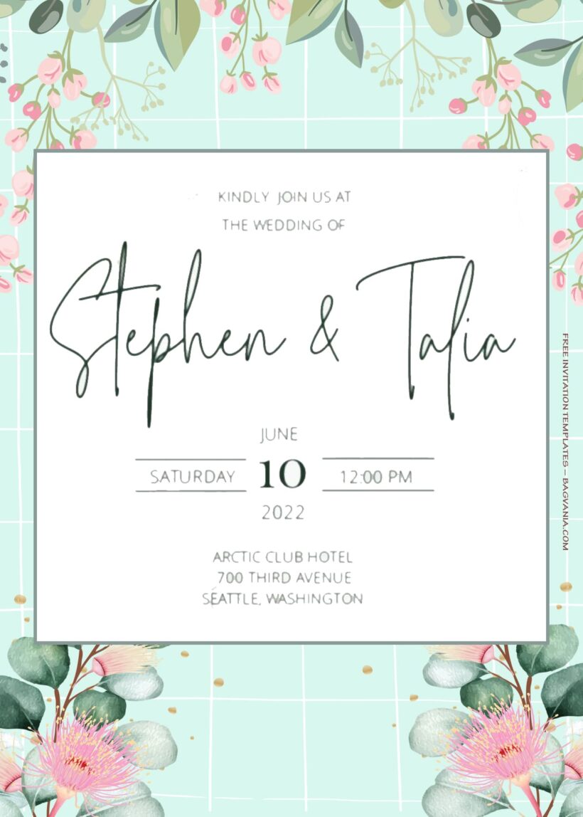 9+ Garden Of Green Floral Wedding Invitation Templates Title