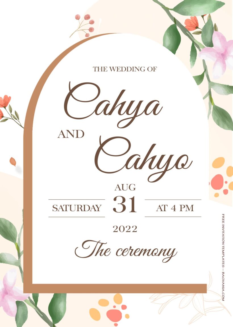 10+ Temple of Floral Wedding Invitation Templates Title