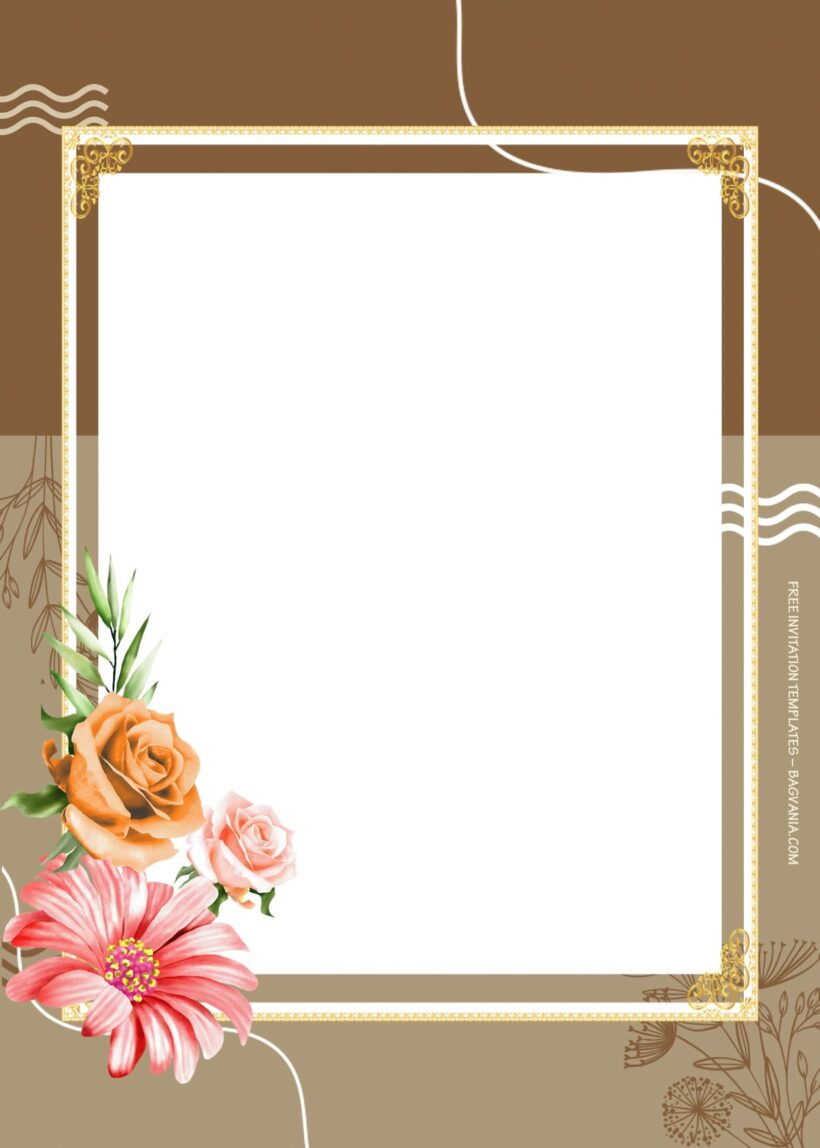 7+ Canvas Floral Wedding Invitation Templates Two