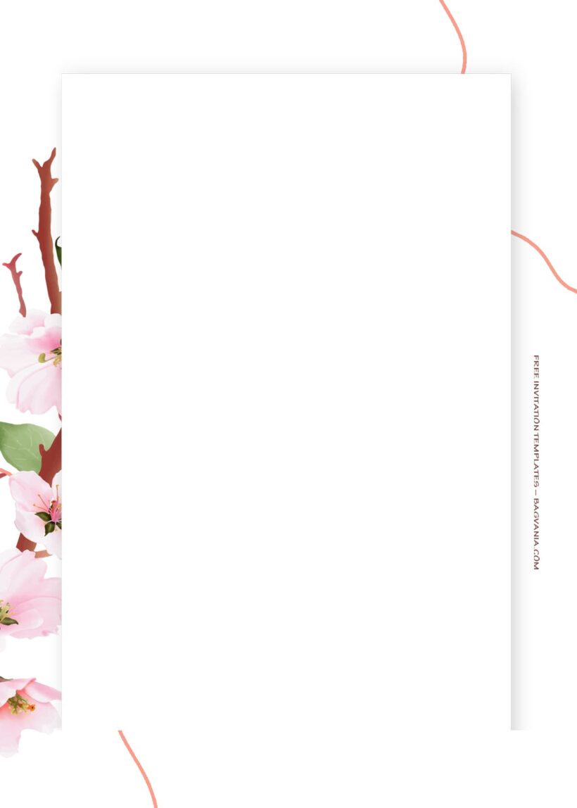 7+ Cherry Blossom Floral Wedding Invitation Templates Two