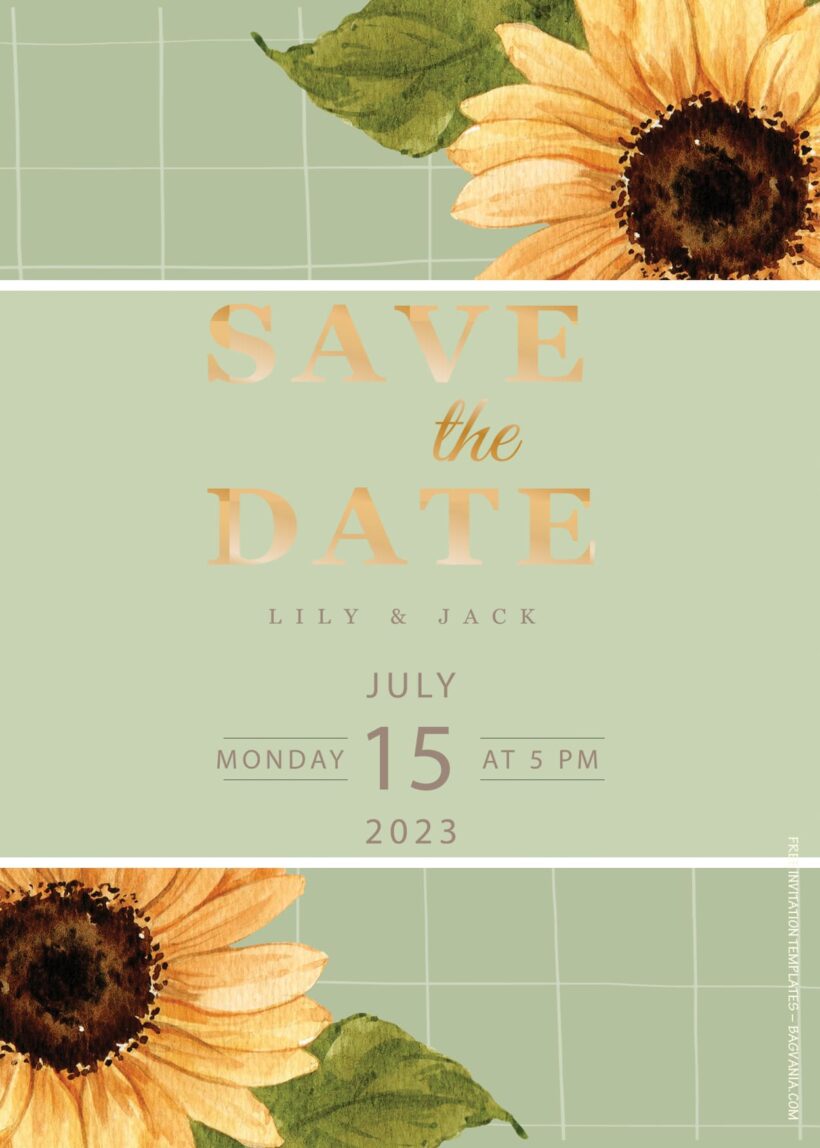 7+ Garden Of Sunflower Floral Wedding Invitation Templates Title