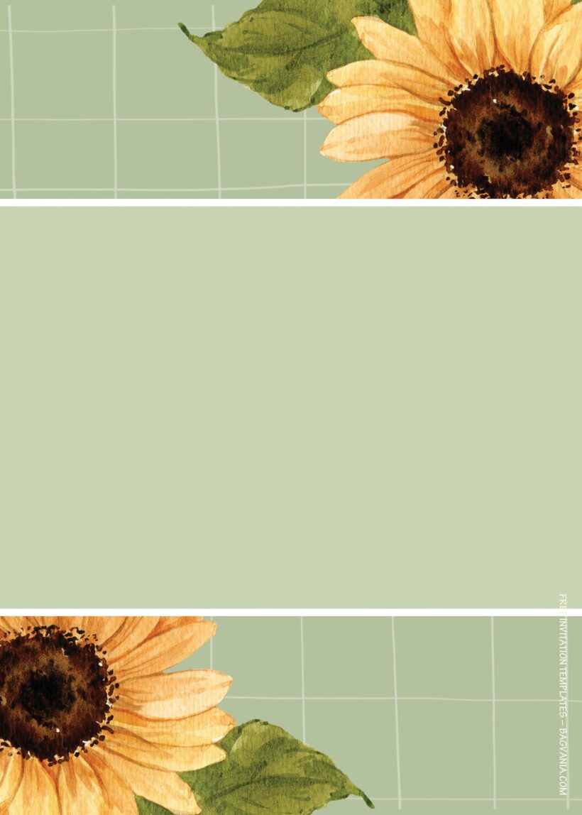 7+ Garden Of Sunflower Floral Wedding Invitation Templates Two