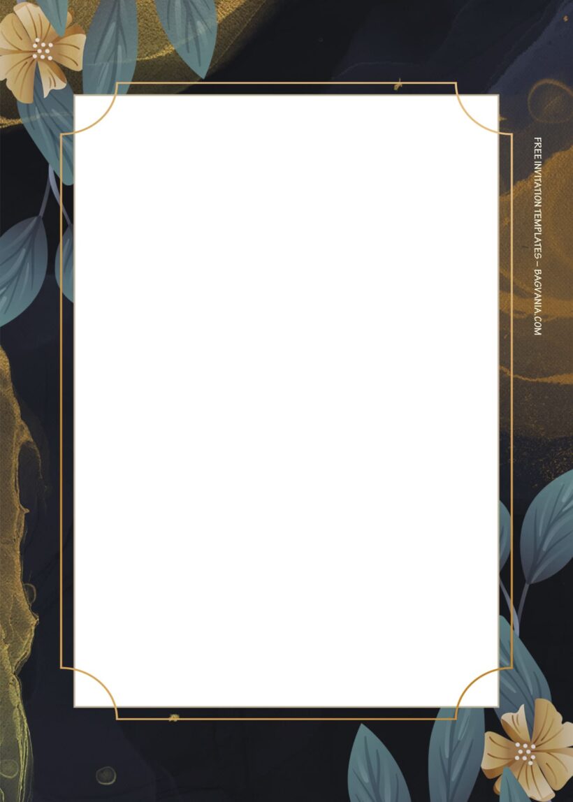 7+ Golden Dream Floral Wedding Invitation Templates Three