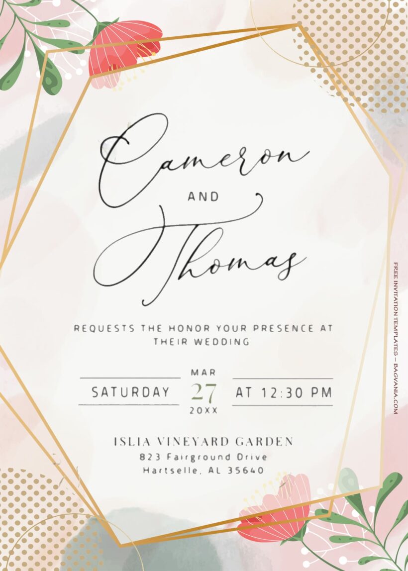 7+ Through The Floral Wedding Invitation Templates Title