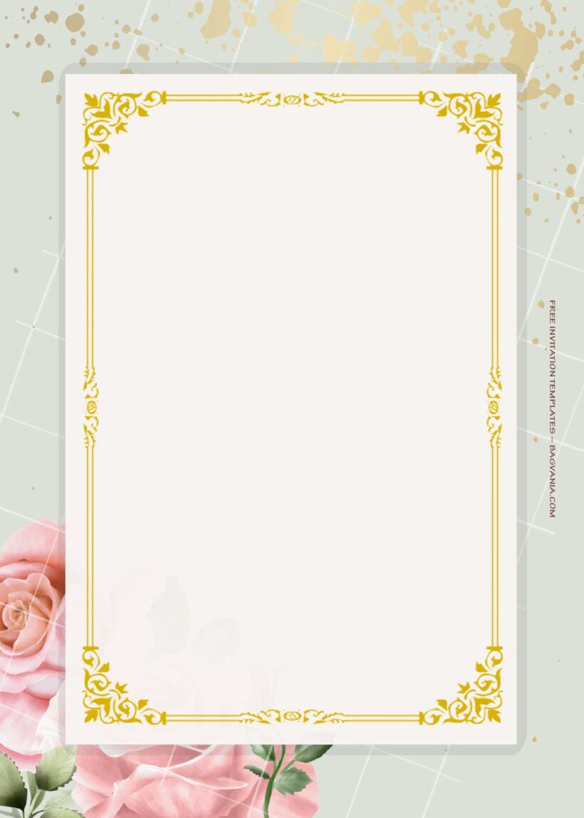 8+ Sprakly Rose Floral Wedding Invitation Templates Six