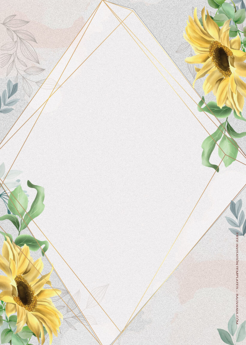 8+ With Sunflower Floral Wedding Invitation Templates Eight