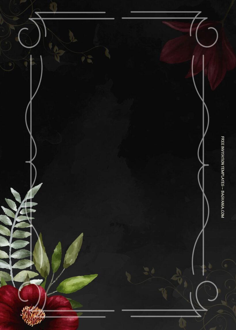 9+ Gothic Floral Wedding Invitation Templates Two
