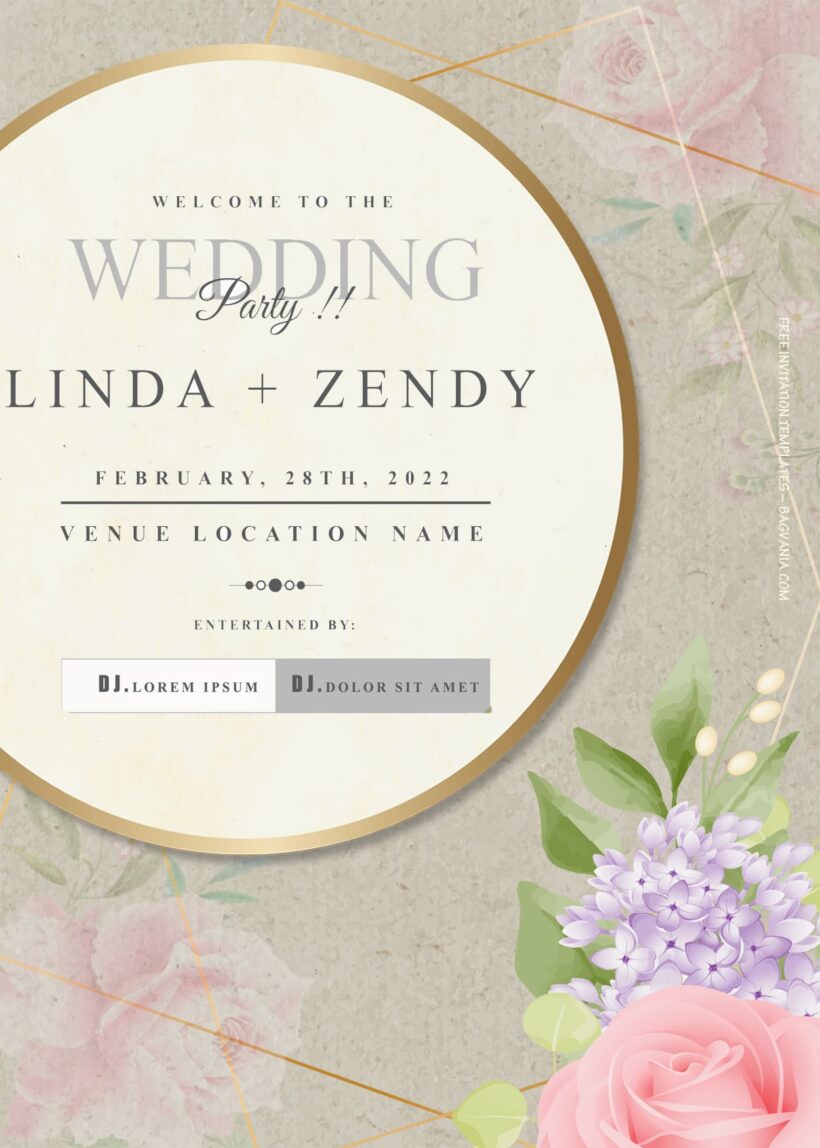 9+ Mirror Floral Wedding Invitation Templates Title