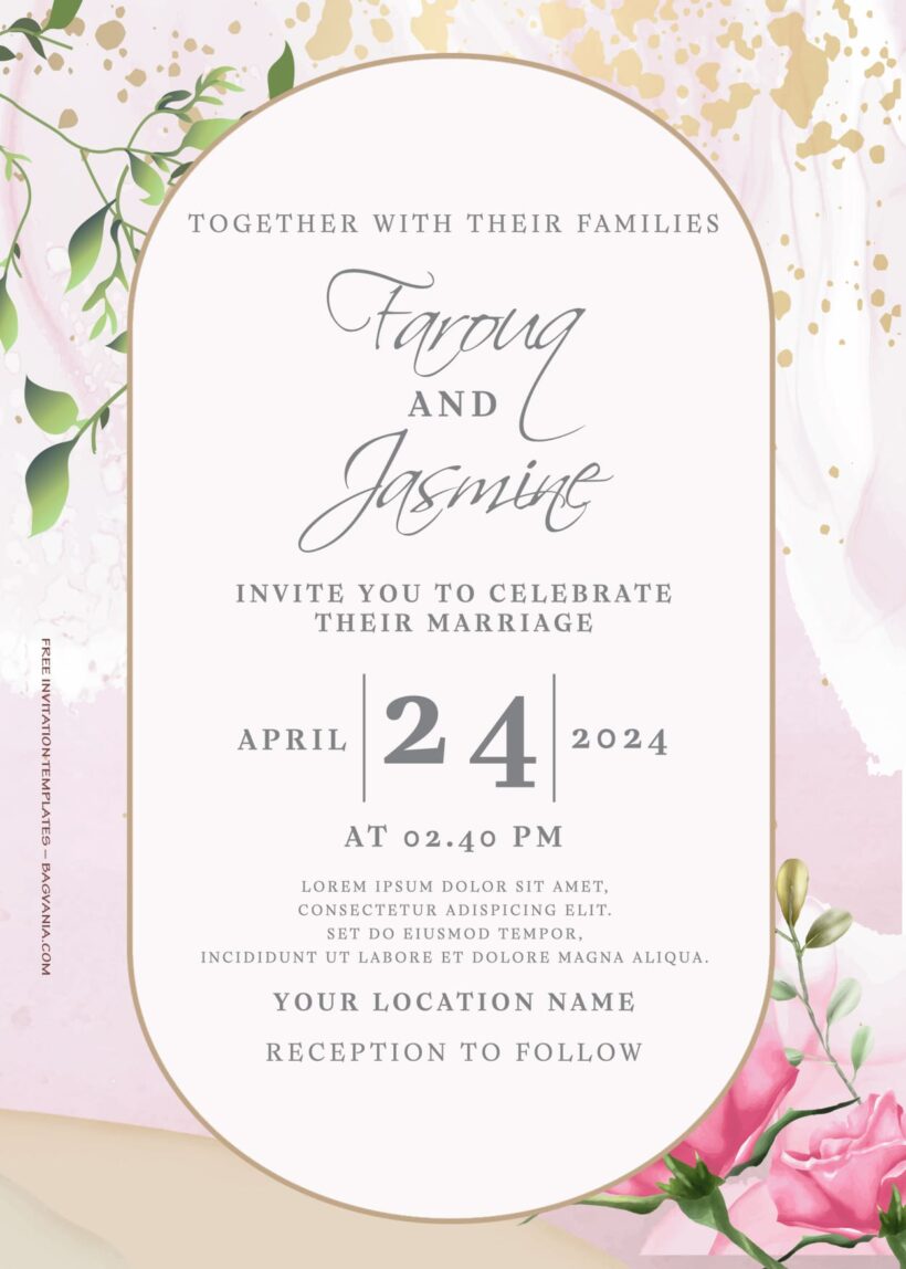 9+ Roses Hour Floral Wedding Invitation Templates Title