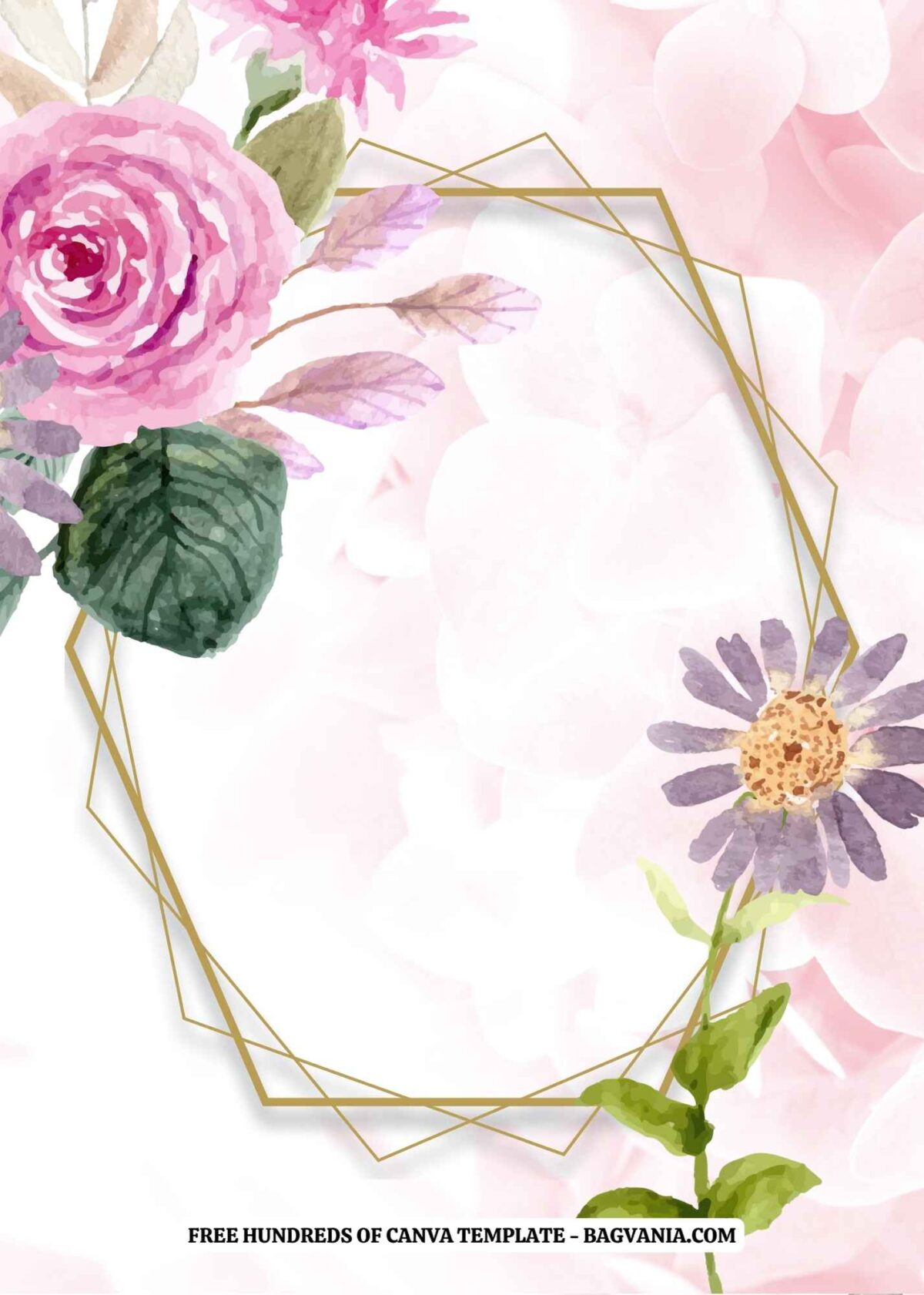 (Free) 8+ Purple Pink Background Pink Floral Canva Wedding Invitation ...