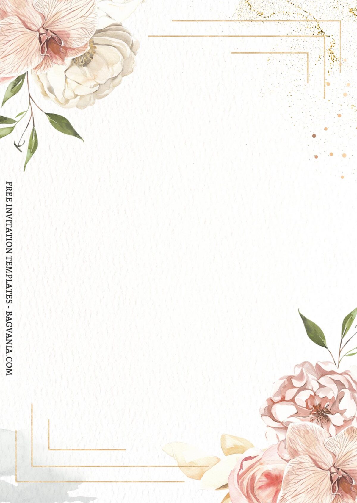 (Free) 7+ Cozy Autumn Floral Canva Birthday Invitation Templates with watercolor peony