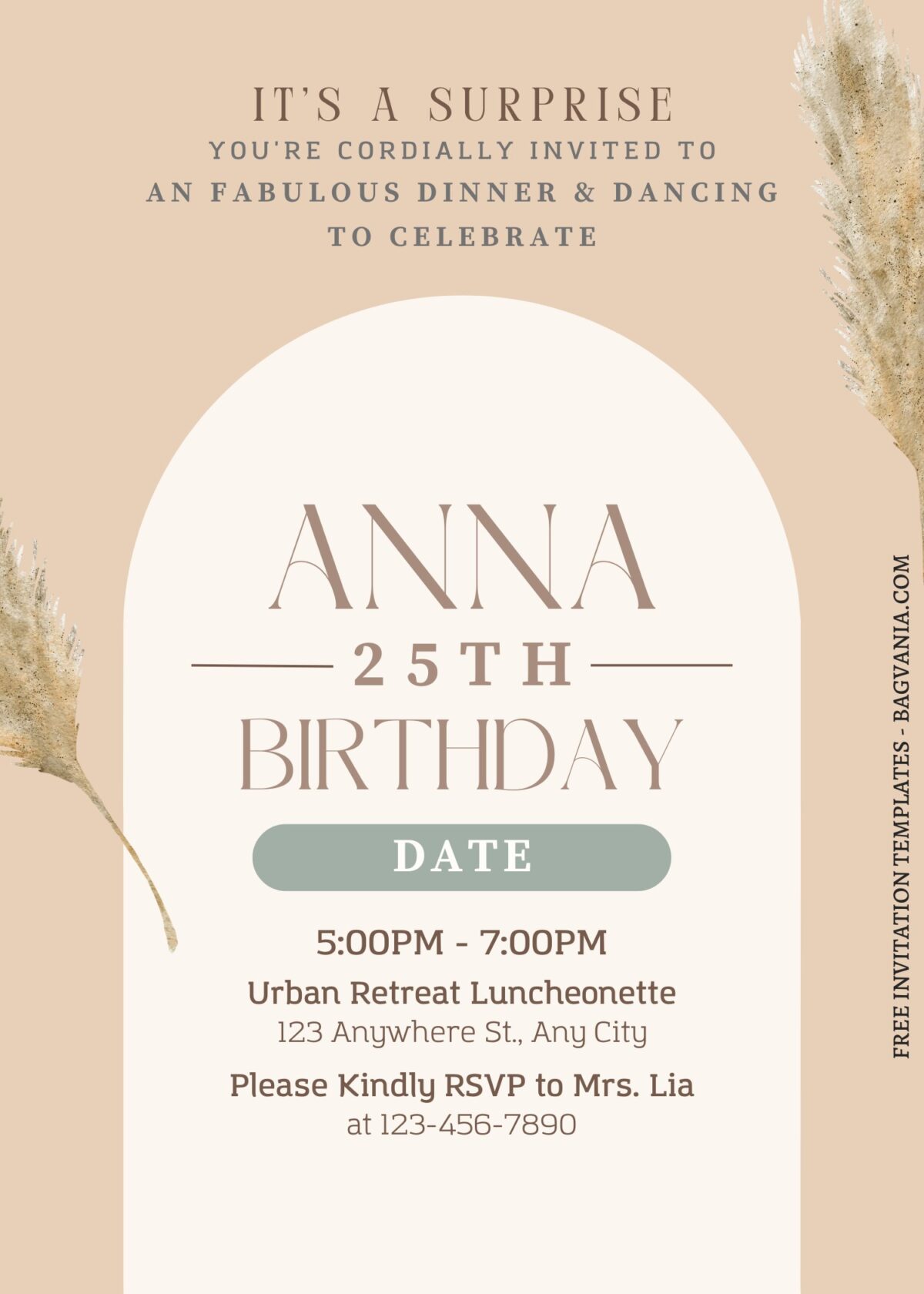 (Free) 9+ Aesthetic Summer Love Canva Birthday Invitation Templates with beige background