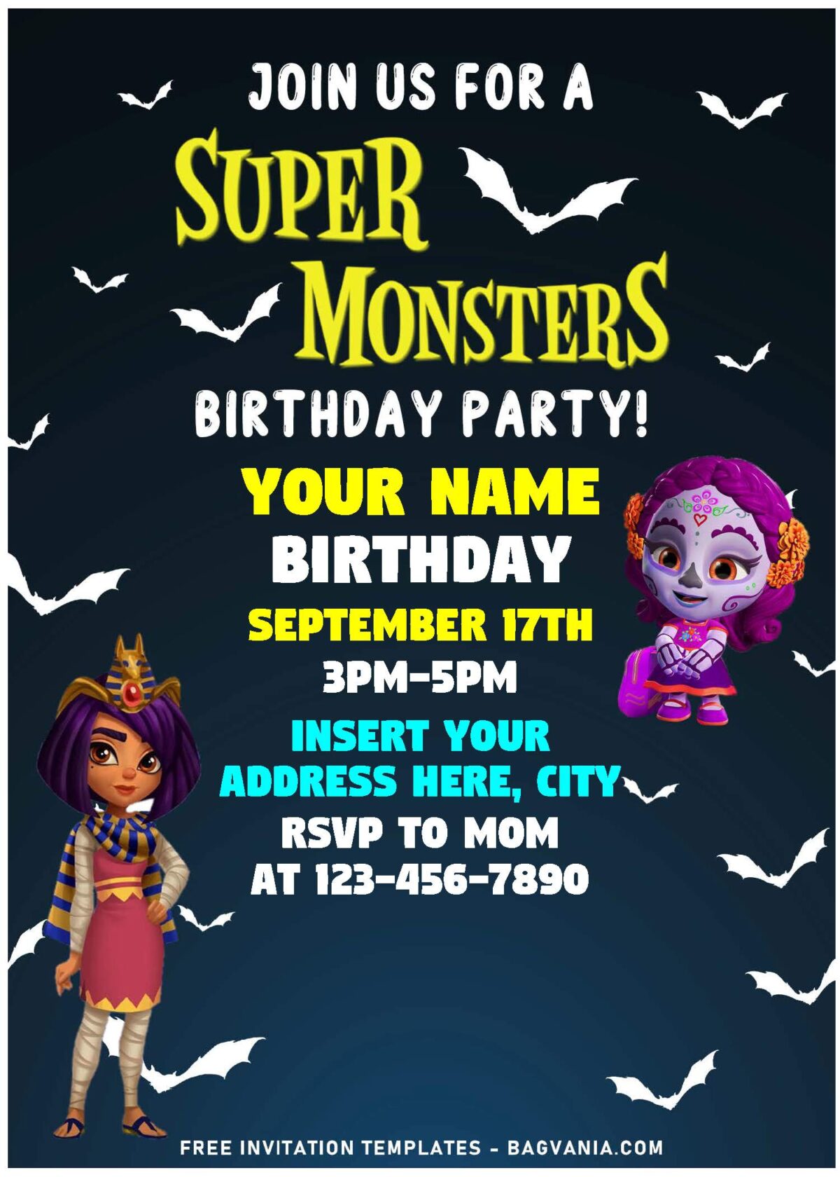 (Free Editable PDF) Spooktacular Super Monster Birthday Invitation Templates