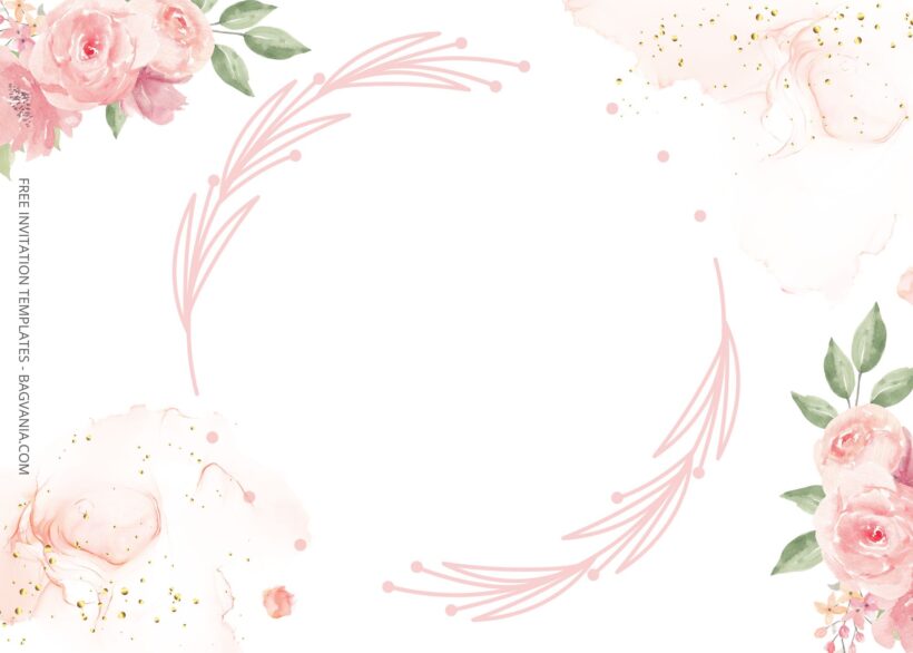 ( Free ) 11+ Soft Pink Floral Canva Wedding Invitation Templates Landscape One