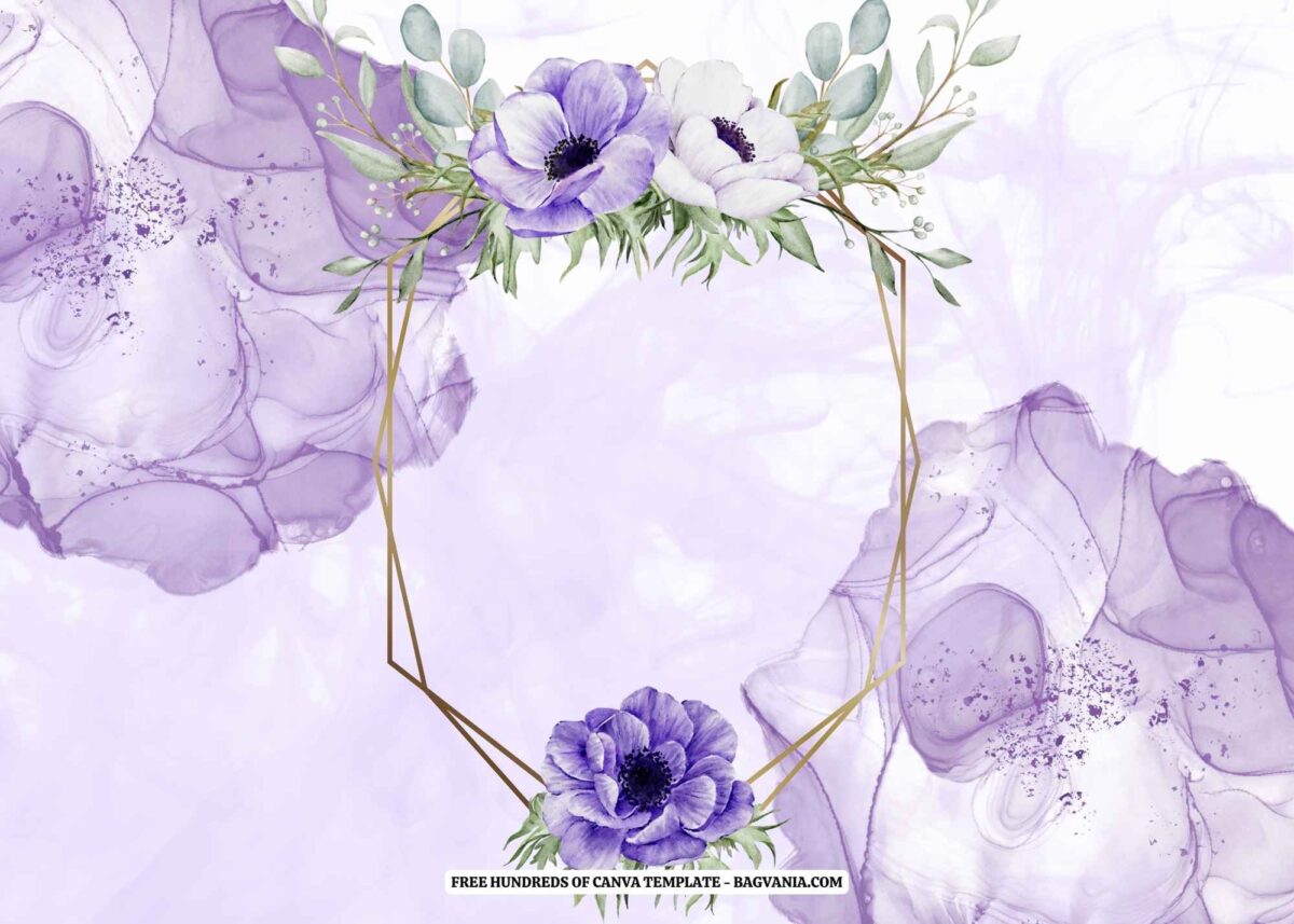 (Free) 10+ Anemone Flower Watercolor Canva Wedding Invitation Templates ...