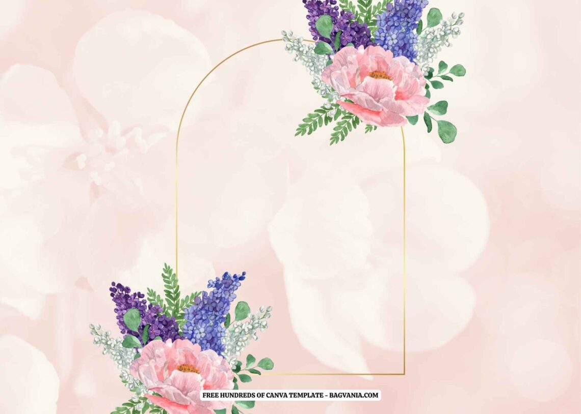 (Free) 10+ Watercolor Peony Bouquet Canva Wedding Invitation Templates ...