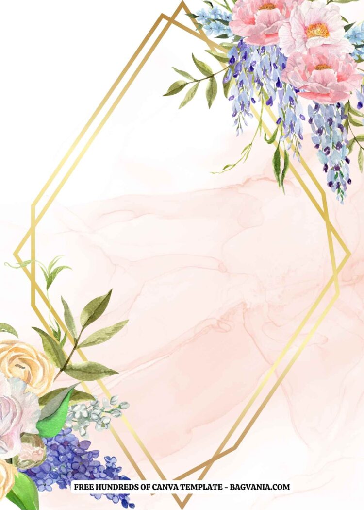 (Free) 11+ Watercolor Pastel Garden Floral Canva Wedding Invitation ...