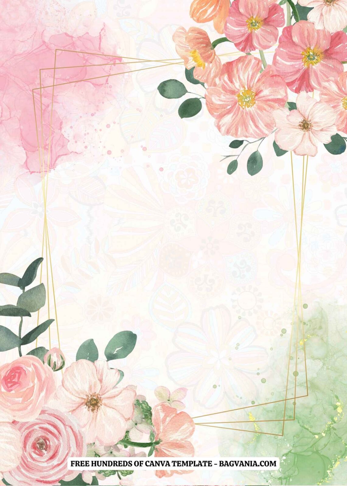 FREE EDITABLE – Watercolor Leaf Flower Canva Templates | FREE Printable ...