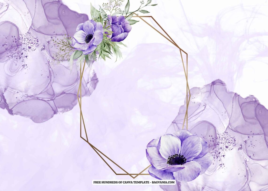 (Free) 10+ Anemone Flower Watercolor Canva Wedding Invitation Templates ...