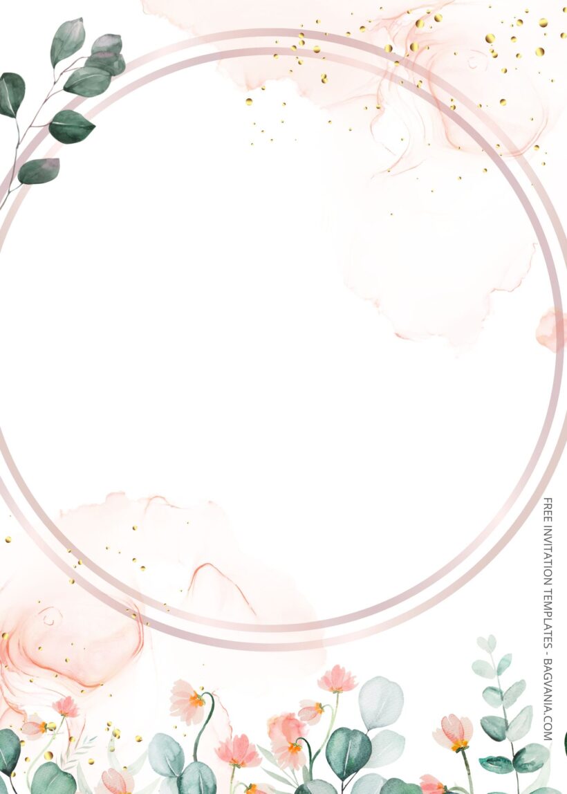 ( Free ) 11+ Soft Pink Floral Canva Wedding Invitation Templates Portrait Seven