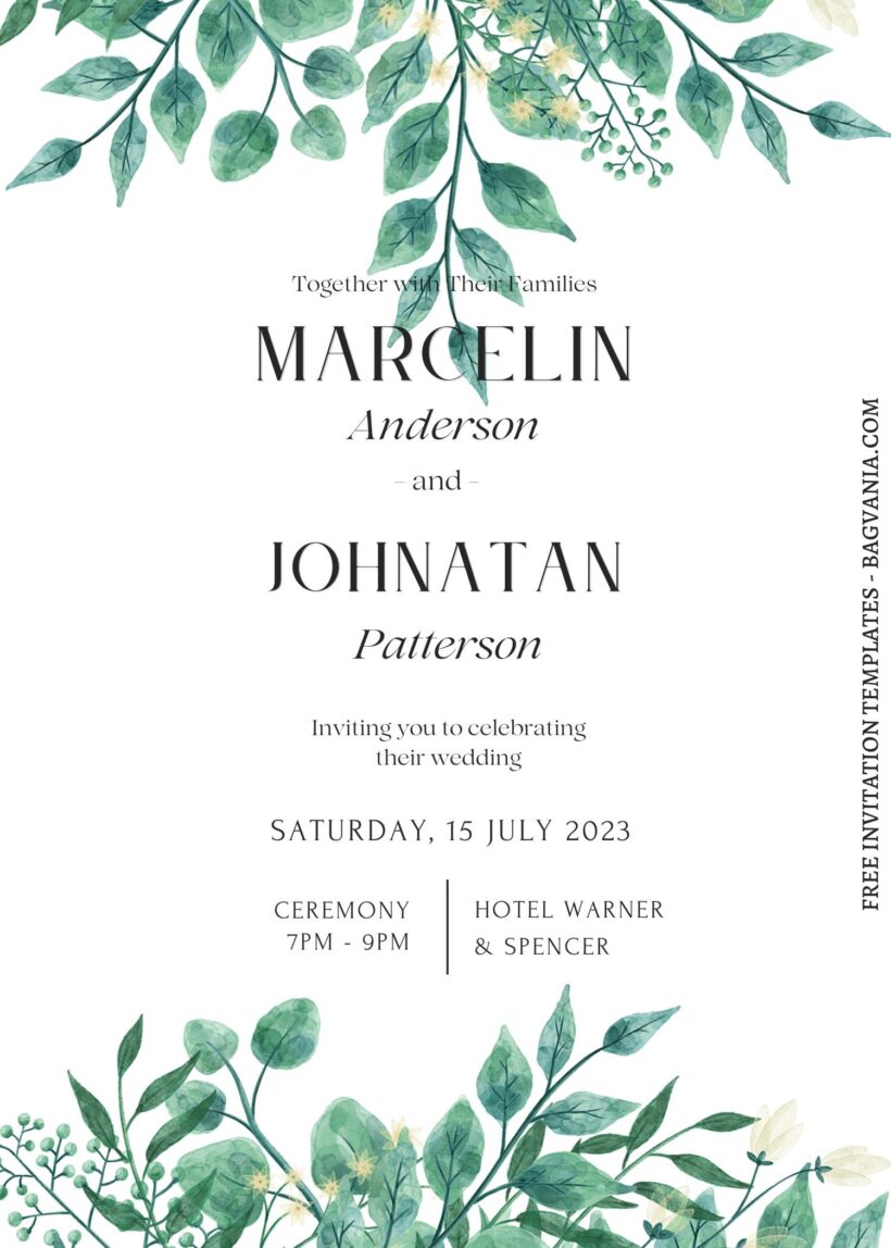 FREE PRINTABLE – 7+ Refined Floral Frame Canva Wedding Invitation ...