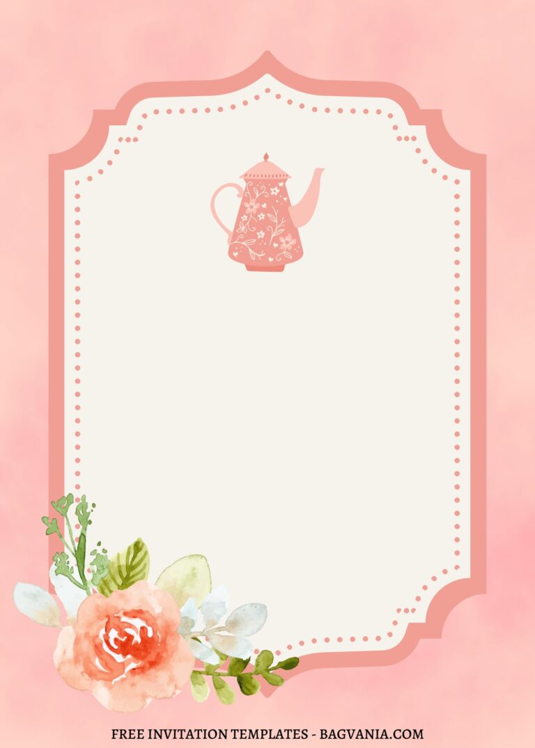 (Free) 8+ Aesthetic Garden Tea Party Canva Invitation Templates | Bagvania