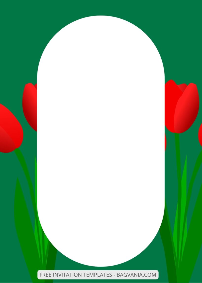 ( Free ) 10+ Blossoming Tulips Canva Wedding Invitation Templates Six