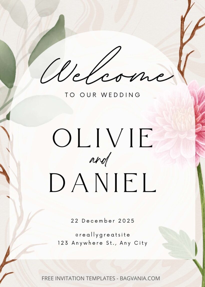 ( Free ) 10+ Fresh Watercolor Floral Canva Wedding Invitation Templates